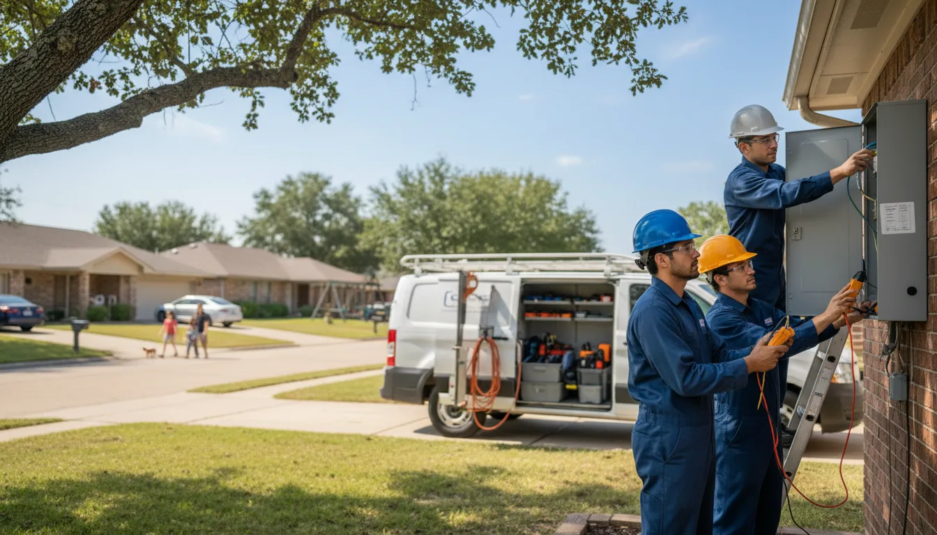 Certified electrician providing emergency electrical services in The Colony, TX